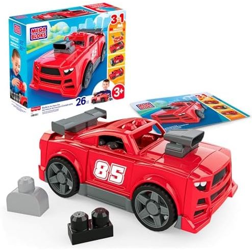 MEGA BLOKS 3-in-1 Build & Go Race Car